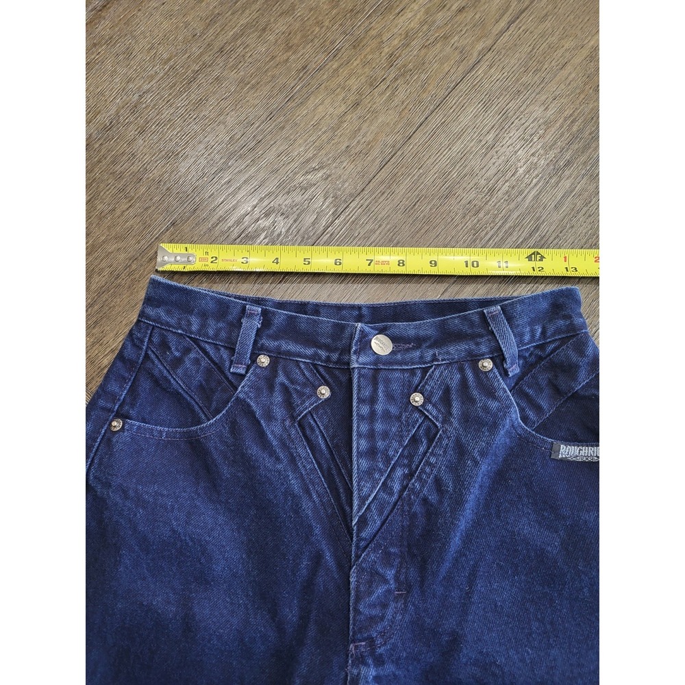 Vtg Rough Rider by Circle T Jeans Size‎ 9/10 26x36 Blue Bareback Talon Zip Rodeo